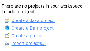 Dart logo on New Project Shortcut
